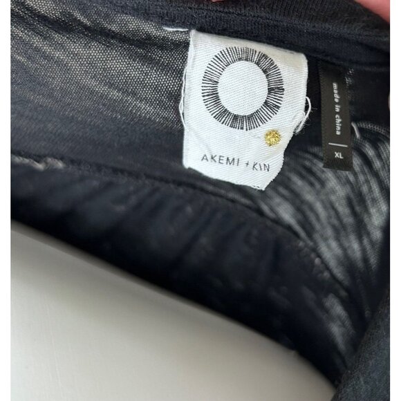 ANTHROPOLOGIE AKEMI + KIN MAYBELLE SILKY TIE PRINT SLEEVE TOP - XL - Picture 7 of 7